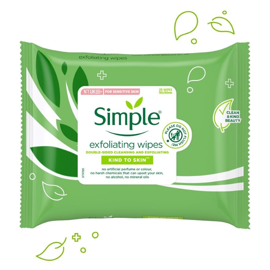 Kind to Skin Exfoliating Facial Wipes 25's