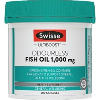 SWISSE Ultiboost Odourless Fish Oil 1000mg 200S