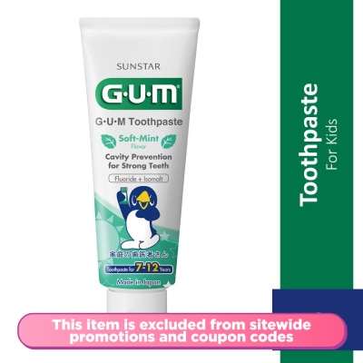 GUM - Kids Toothpaste for 7-12Y Soft-Mint Flavor 70g
