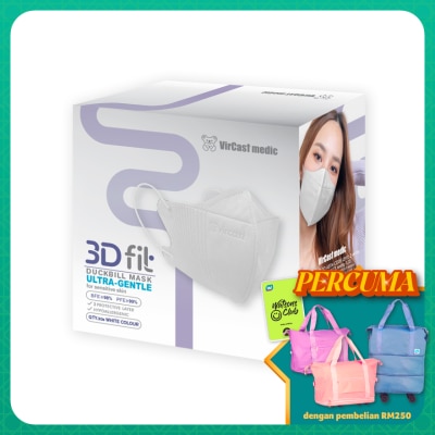 VIRCAST MEDIC 3D Fit Face Mask (White) 30's