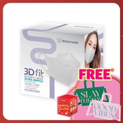 VIRCAST MEDIC 3D Fit Face Mask (White) 30's