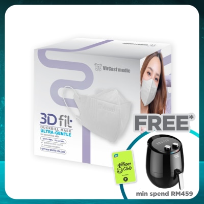 VIRCAST MEDIC 3D Fit Face Mask (White) 30's