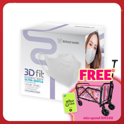 VIRCAST MEDIC 3D Fit Face Mask (White) 30's