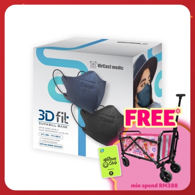 VIRCAST MEDIC 3D Fit Mask Denim Blue & Black 30's