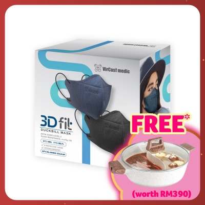 VIRCAST MEDIC 3D Fit Mask Denim Blue & Black 30's