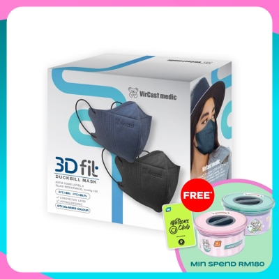 VIRCAST MEDIC 3D Fit Mask Denim Blue & Black 30's