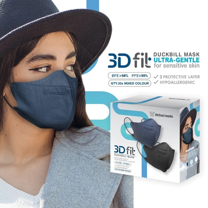 3D Fit Mask Denim Blue & Black 30's