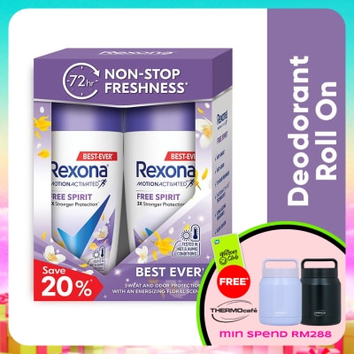 REXONA - Free Spirit Roll On 2x45ml