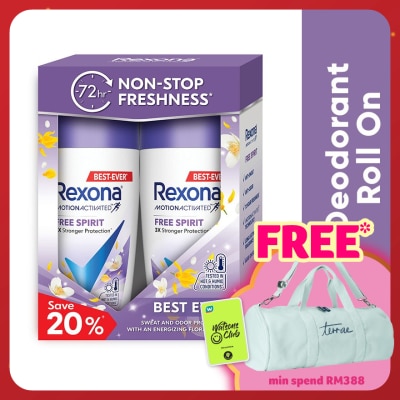 REXONA Free Spirit Roll On 2x45ml