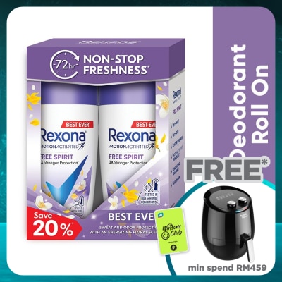 REXONA Free Spirit Roll On 2x45ml