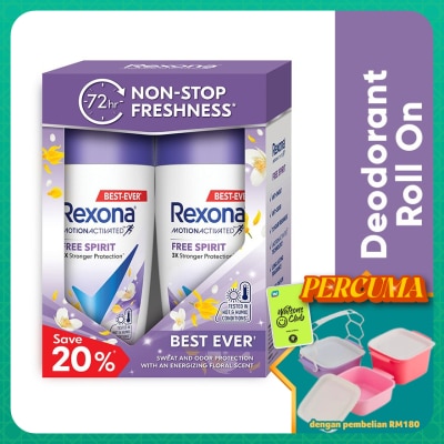 REXONA - Free Spirit Roll On 2x45ml