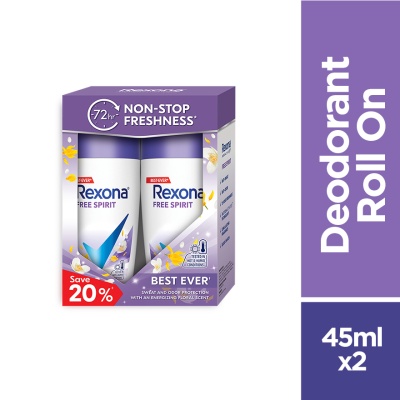 REXONA Free Spirit Roll On 2x45ml image