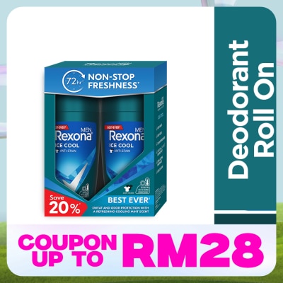 REXONA Men Ice Cool Roll On 2x45ml