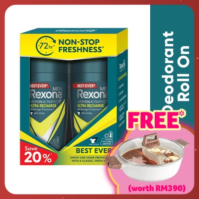 REXONA Men Ultra Recharge Roll On Deo 2x45ML