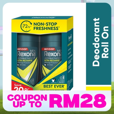 REXONA Men Ultra Recharge Roll On Deo 2x45ML