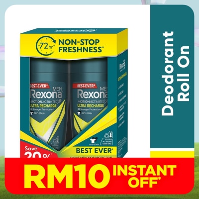 REXONA Men Ultra Recharge Roll On Deo 2x45ML