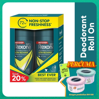 REXONA Men Ultra Recharge Roll On Deo 2x45ML