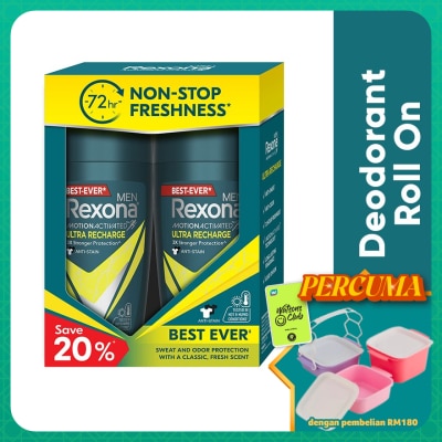 REXONA - Men Ultra Recharge Roll On Deo 2x45ML