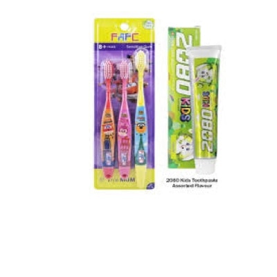 FAFC SW Kids Toothbrush Age 8+ & 1 Assorted Toothpaste