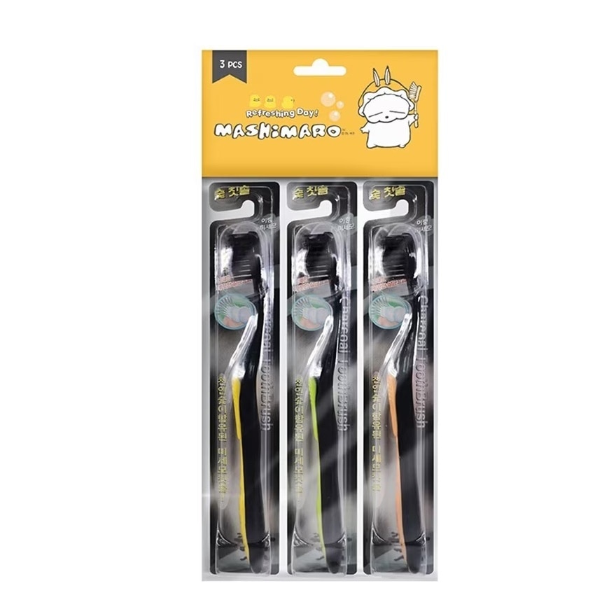 Charcoal Toothbrush (Dual Bristle) 3pcs