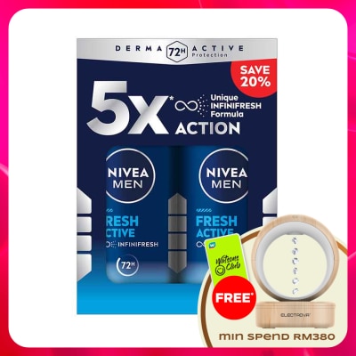 NIVEA FOR MEN - Deodorant Fresh Roll On 2x50ml