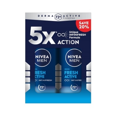 NIVEA FOR MEN Deodorant Fresh Roll On 2x50ml