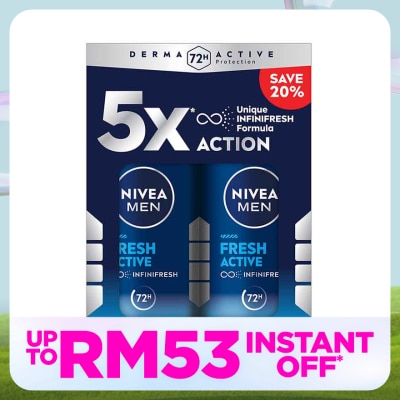 NIVEA FOR MEN Deodorant Fresh Roll On 2x50ml