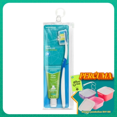 WATSONS - Oral Travel Kit (Triple Clean toothpaste 30g + Toothbrush 1s)