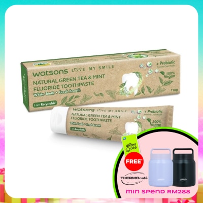 WATSONS - Natural Green Tea & Mint Fluoride Toothpaste 110g