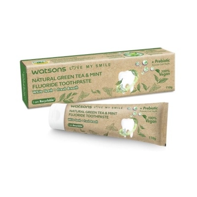 WATSONS Natural Green Tea & Mint Fluoride Toothpaste 110g