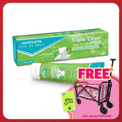 WATSONS Triple Clean Fluoride Vegan Toothpaste 110g