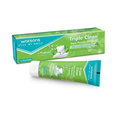 WATSONS Triple Clean Fluoride Vegan Toothpaste 110g