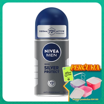 NIVEA FOR MEN - Deodorant Silver Protect Roll On 50ml