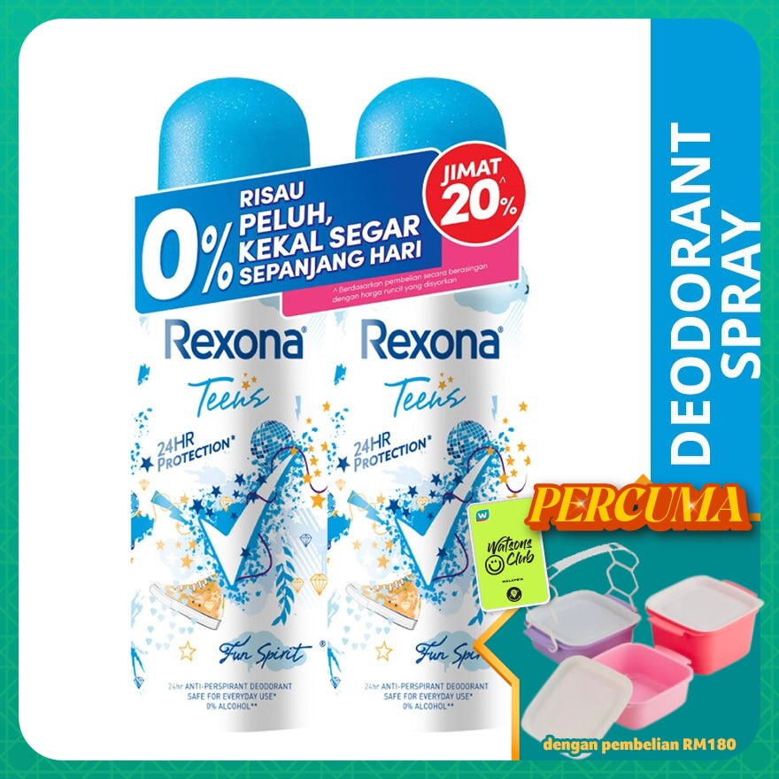 Rexona Tens Deodorant Spray Fun Spirit 2x102ml