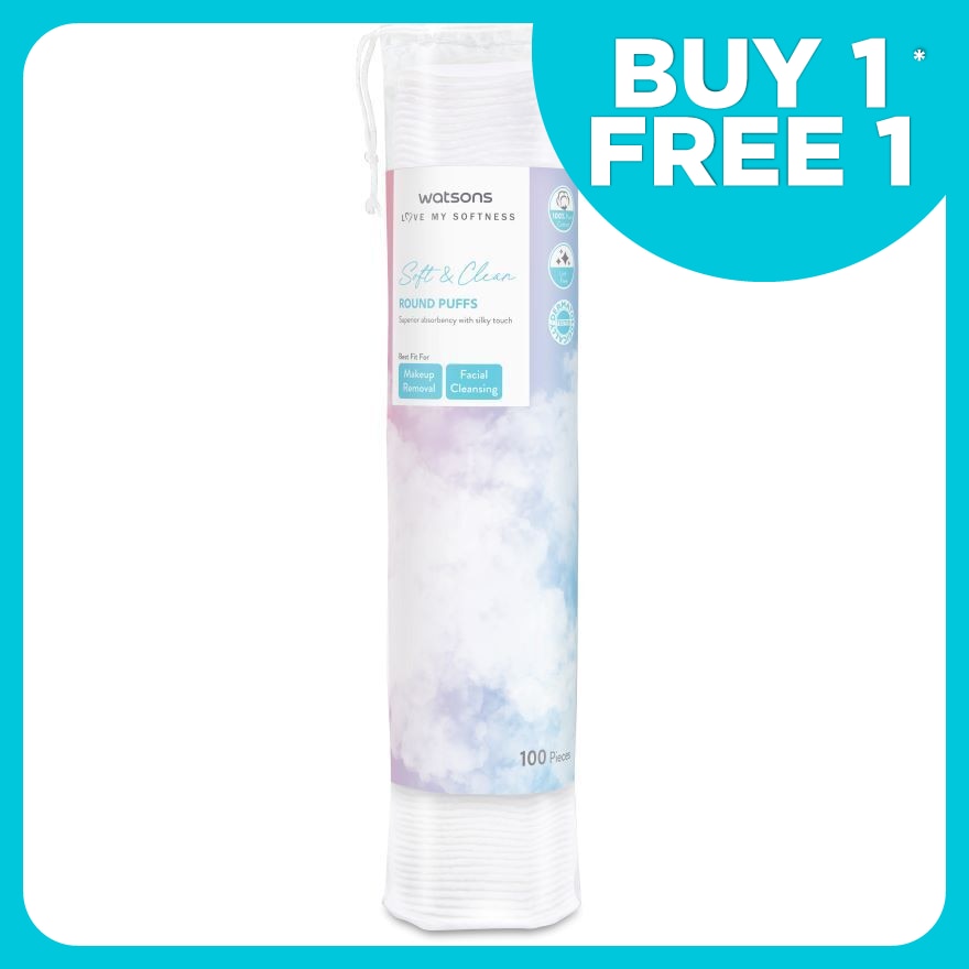 Round Facial Cotton Puff 100's