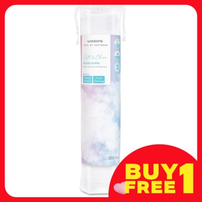 WATSONS Round Facial Cotton Puff 100's