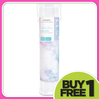 WATSONS Round Facial Cotton Puff 100's