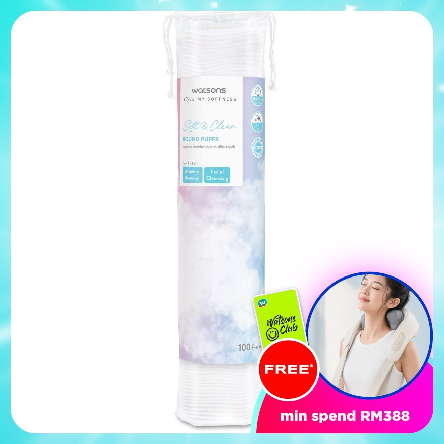 Round Facial Cotton Puff 100's