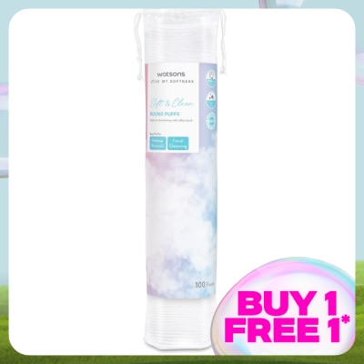 WATSONS Round Facial Cotton Puff 100's