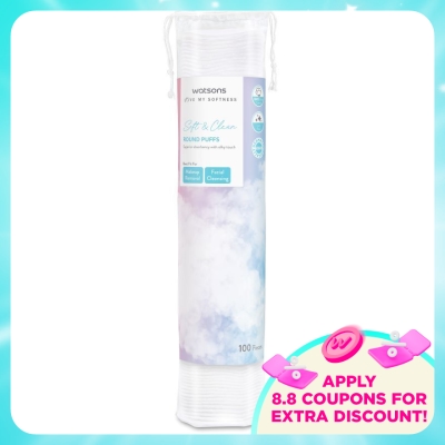 WATSONS - Round Facial Cotton Puff 100's