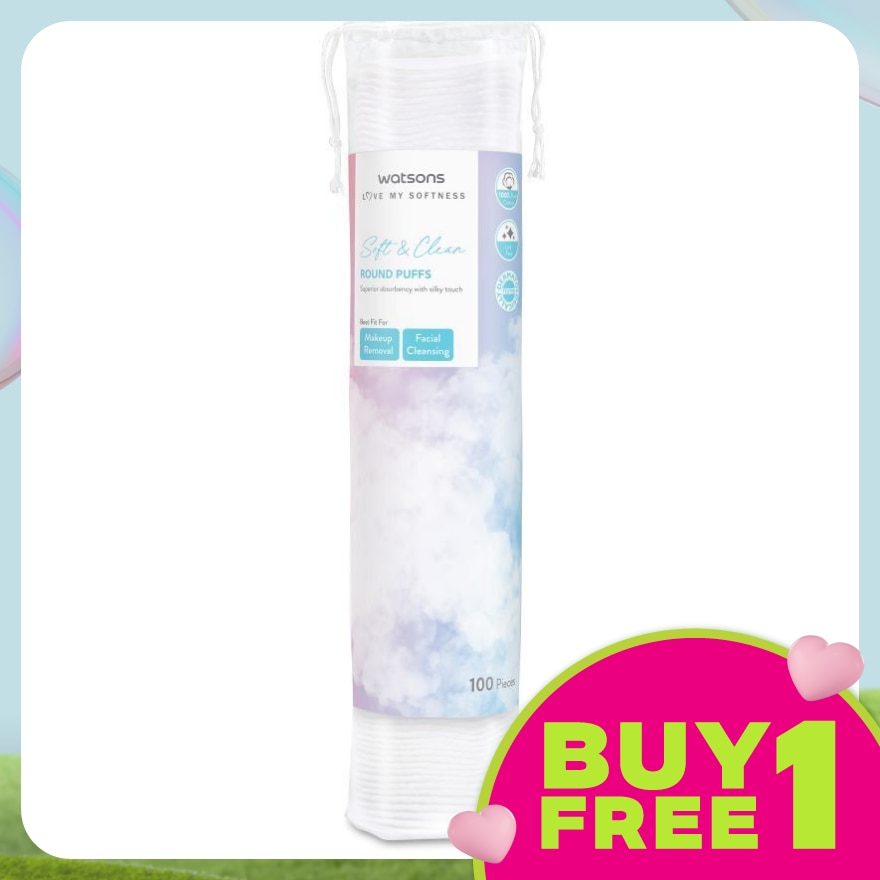 Round Facial Cotton Puff 100's