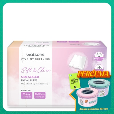 WATSONS Side Sealed Facial Cotton Puff 100's
