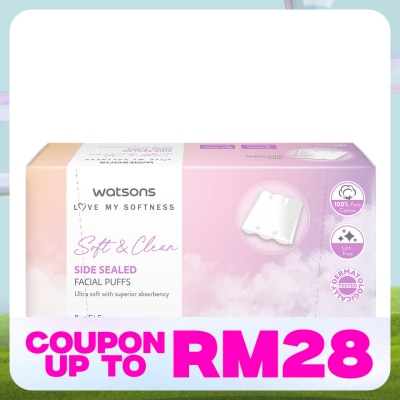 WATSONS Side Sealed Facial Cotton Puff 100's