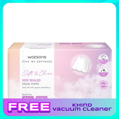 WATSONS Side Sealed Facial Cotton Puff 100's