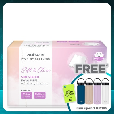WATSONS Side Sealed Facial Cotton Puff 100's