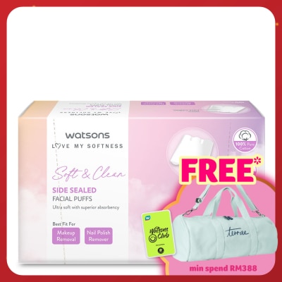 WATSONS Side Sealed Facial Cotton Puff 100's