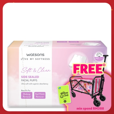 WATSONS Side Sealed Facial Cotton Puff 100's