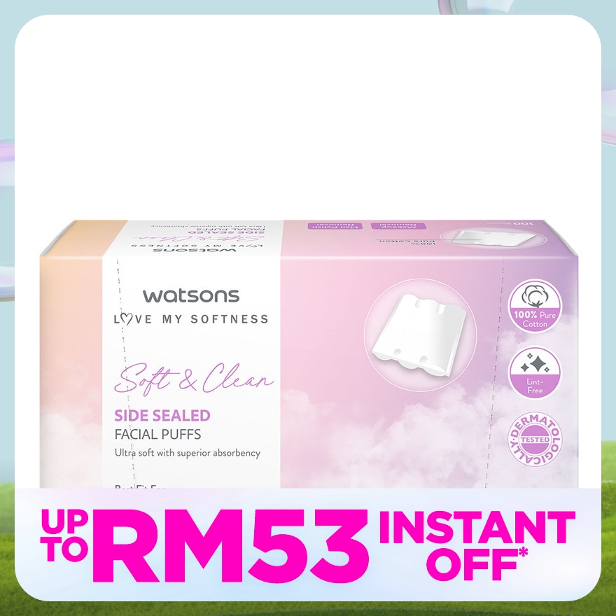 Side Sealed Facial Cotton Puff 100's