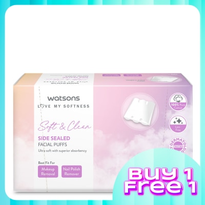 WATSONS Side Sealed Facial Cotton Puff 100's