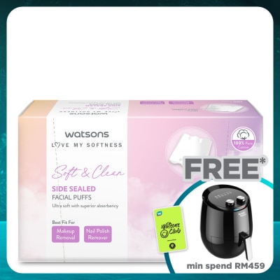 WATSONS Side Sealed Facial Cotton Puff 100's